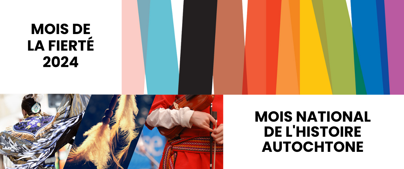 Image pour le mois de la fierté et le mois national des autochtones